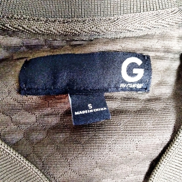 G by Guess Army Green Quilted Textured Zip Up Jacket - Picture 11 of 11